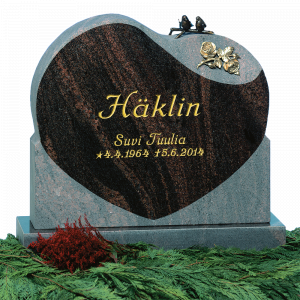 Sydämen muotoinen hautakivi