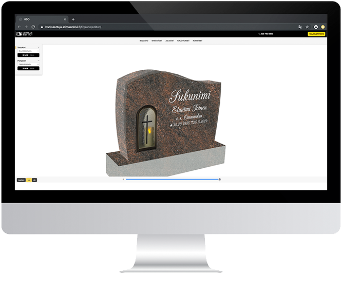 Suunnitteluohjelma 1 Loimaan Kivi | loimaan kivi suunnittele hautakivi ohjelma